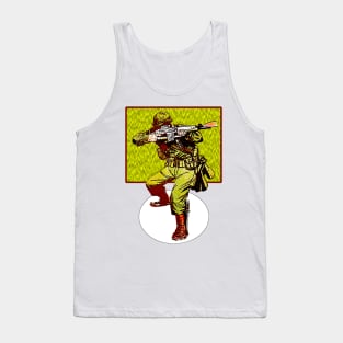 soldier in uniform shooting Tank Top